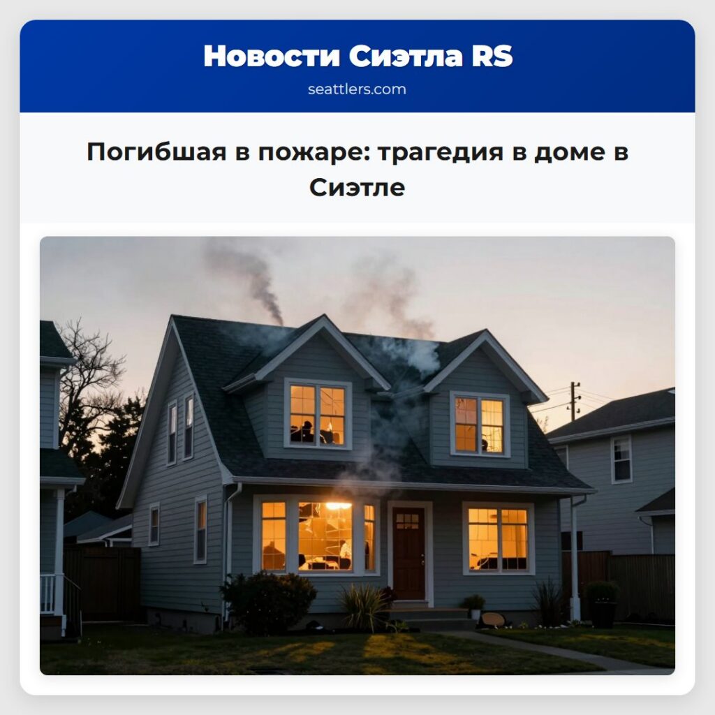 Погибшая в пожаре: трагедия в доме в Сиэтле