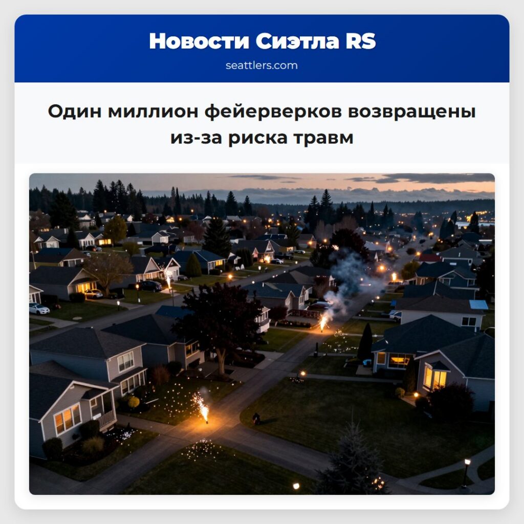 Один миллион фейерверков возвращены из-за риска