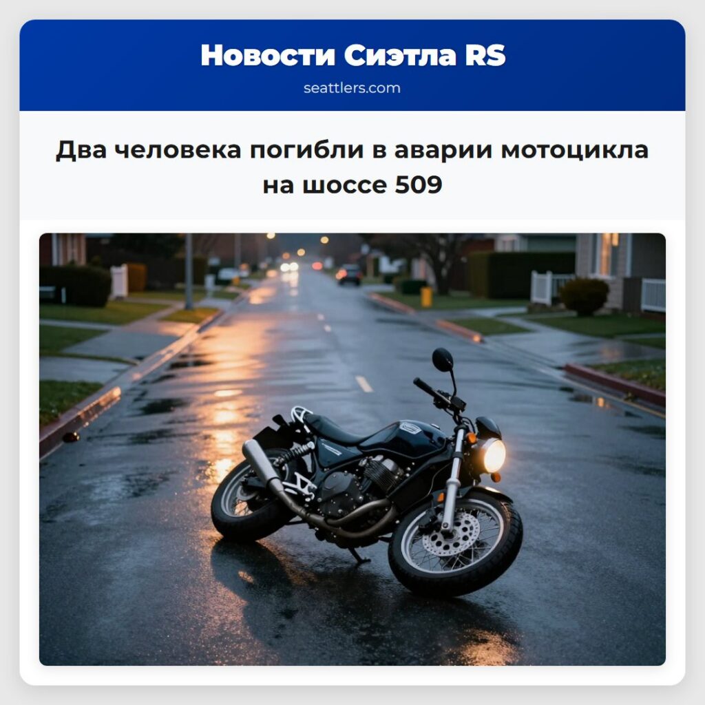 Два человека погибли в аварии мотоцикла на шоссе